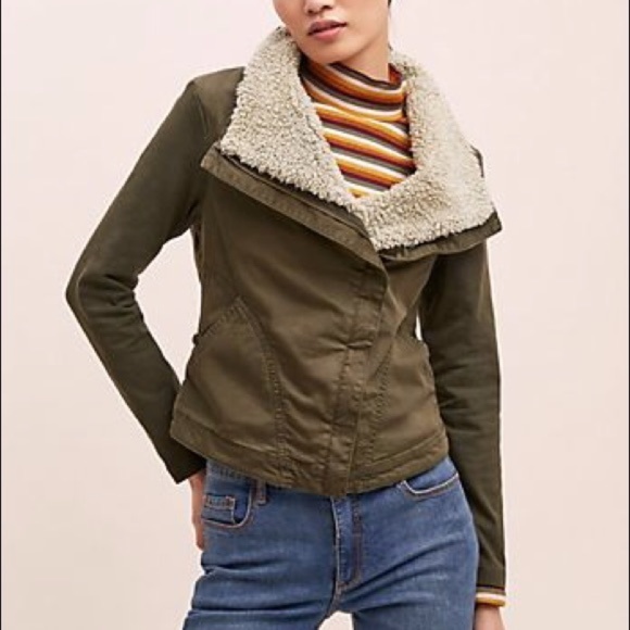 ANTHROPOLOGIE Jackets & Blazers - NWOT- ANTHROPOLOGIE MARRAKECH SHERPA MOTO JACKET